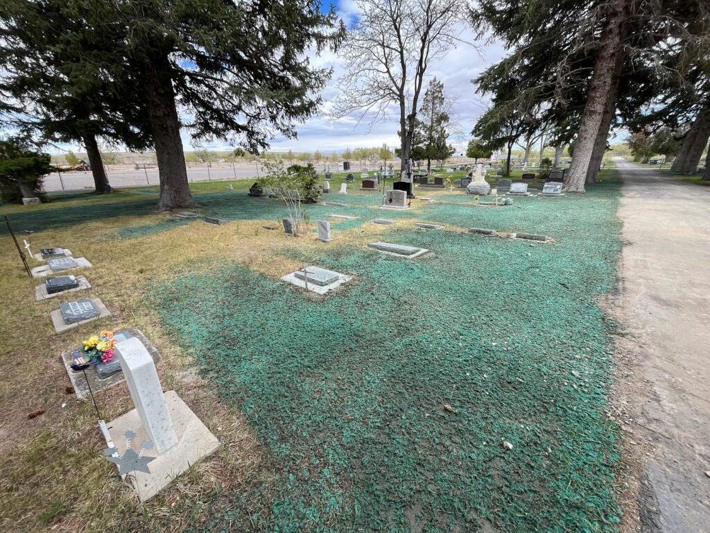 Ferron Cemetery hydroseed, UT